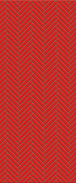 Red Double Herringbone Tile Acrylic Shower Panel 2440mm x 1220mm ( 3mm Thick) - CladdTech