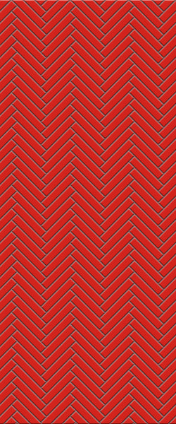 Red Double Herringbone Tile Acrylic Shower Panel 2440mm x 1220mm ( 3mm Thick) - CladdTech