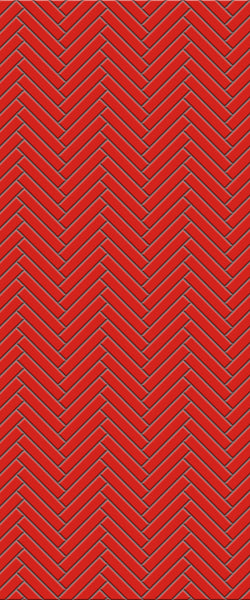 Red Double Herringbone Tile Acrylic Shower Panel 2440mm x 1220mm ( 3mm Thick) - CladdTech