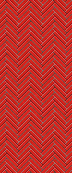 Red Double Herringbone Tile Acrylic Shower Panel 2440mm x 1220mm ( 3mm Thick) - CladdTech