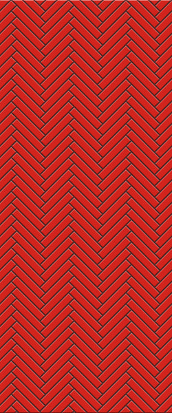 Red Double Herringbone Tile Acrylic Shower Panel 2440mm x 1220mm ( 3mm Thick) - CladdTech