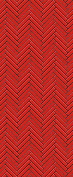 Red Double Herringbone Tile Acrylic Shower Panel 2440mm x 1220mm ( 3mm Thick) - CladdTech