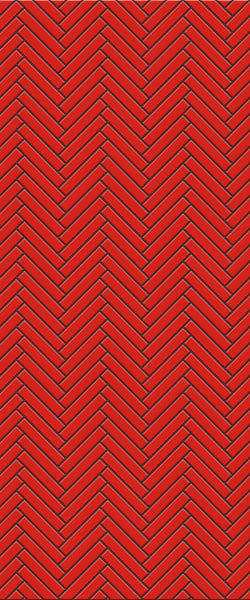 Red Double Herringbone Tile Acrylic Shower Panel 2440mm x 1220mm ( 3mm Thick) - CladdTech
