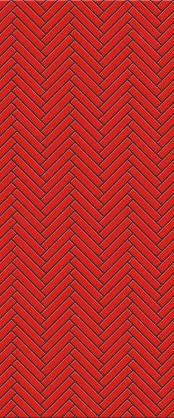 Red Double Herringbone Tile Acrylic Shower Panel 2440mm x 1220mm ( 3mm Thick) - CladdTech