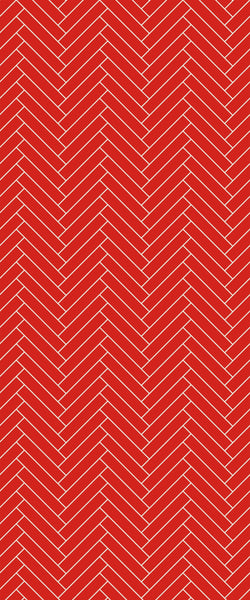 Red Double Herringbone Tile Acrylic Shower Panel 2440mm x 1220mm ( 3mm Thick) - CladdTech