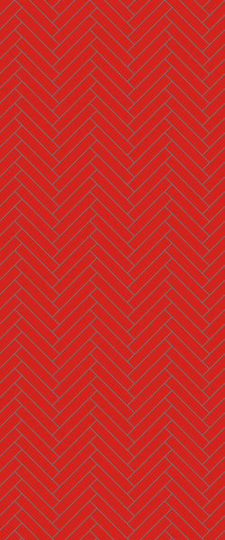 Red Double Herringbone Tile Acrylic Shower Panel 2440mm x 1220mm ( 3mm Thick) - CladdTech