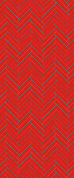 Red Double Herringbone Tile Acrylic Shower Panel 2440mm x 1220mm ( 3mm Thick) - CladdTech