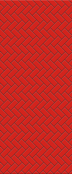 Red Diagonal Herringbone Tile Acrylic Shower Panel 2440mm x 1220mm ( 3mm Thick) - CladdTech