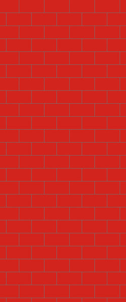 Red Subway Tile Acrylic Shower Panel 2440mm x 1220mm ( 3mm Thick) - CladdTech