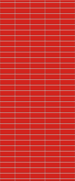 Red Horizontal Block Tile Acrylic Shower Panel 2440mm x 1220mm ( 3mm Thick) - CladdTech