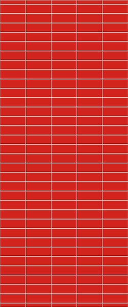 Red Horizontal Block Tile Acrylic Shower Panel 2440mm x 1220mm ( 3mm Thick) - CladdTech