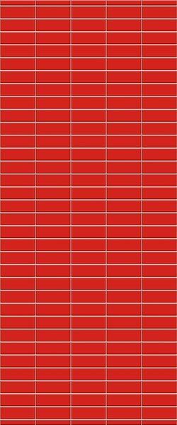 Red Horizontal Block Tile Acrylic Shower Panel 2440mm x 1220mm ( 3mm Thick) - CladdTech