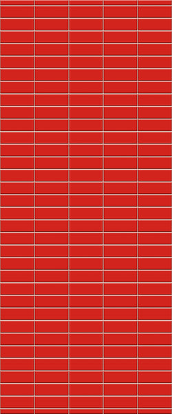 Red Horizontal Block Tile Acrylic Shower Panel 2440mm x 1220mm ( 3mm Thick) - CladdTech