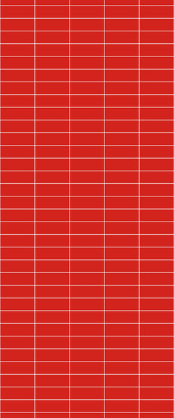 Red Horizontal Block Tile Acrylic Shower Panel 2440mm x 1220mm ( 3mm Thick) - CladdTech