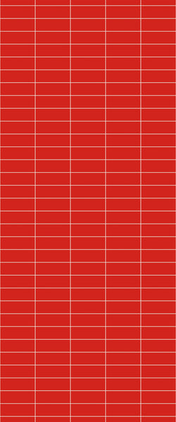 Red Horizontal Block Tile Acrylic Shower Panel 2440mm x 1220mm ( 3mm Thick) - CladdTech