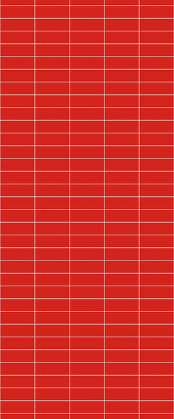 Red Horizontal Block Tile Acrylic Shower Panel 2440mm x 1220mm ( 3mm Thick) - CladdTech