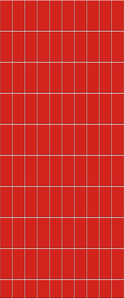 Red Vertical Block Tile Acrylic Shower Panel 2440mm x 1220mm ( 3mm Thick) - CladdTech