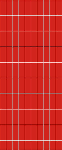 Red Vertical Block Tile Acrylic Shower Panel 2440mm x 1220mm ( 3mm Thick) - CladdTech