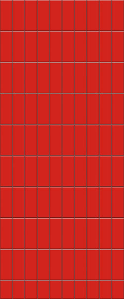 Red Vertical Block Tile Acrylic Shower Panel 2440mm x 1220mm ( 3mm Thick) - CladdTech