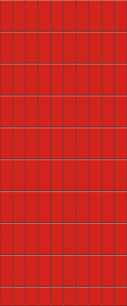 Red Vertical Block Tile Acrylic Shower Panel 2440mm x 1220mm ( 3mm Thick) - CladdTech