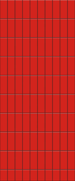 Red Vertical Block Tile Acrylic Shower Panel 2440mm x 1220mm ( 3mm Thick) - CladdTech