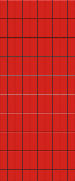 Red Vertical Block Tile Acrylic Shower Panel 2440mm x 1220mm ( 3mm Thick) - CladdTech