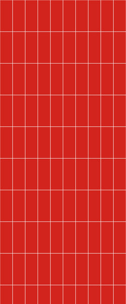 Red Vertical Block Tile Acrylic Shower Panel 2440mm x 1220mm ( 3mm Thick) - CladdTech