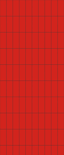 Red Vertical Block Tile Acrylic Shower Panel 2440mm x 1220mm ( 3mm Thick) - CladdTech