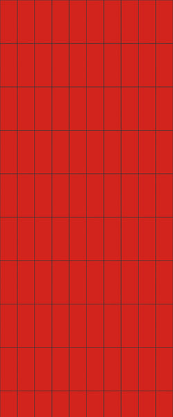 Red Vertical Block Tile Acrylic Shower Panel 2440mm x 1220mm ( 3mm Thick) - CladdTech