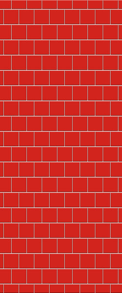 Red Large Square's Tile Acrylic Shower Wall Panel 2440mm x 1220mm ( 3mm Thick) - CladdTech