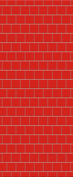 Red Large Square's Tile Acrylic Shower Wall Panel 2440mm x 1220mm ( 3mm Thick) - CladdTech