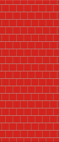 Red Large Square's Tile Acrylic Shower Wall Panel 2440mm x 1220mm ( 3mm Thick) - CladdTech