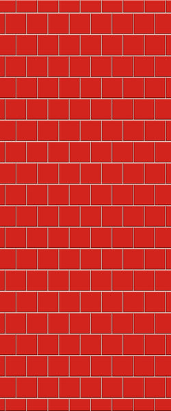 Red Large Square's Tile Acrylic Shower Wall Panel 2440mm x 1220mm ( 3mm Thick) - CladdTech