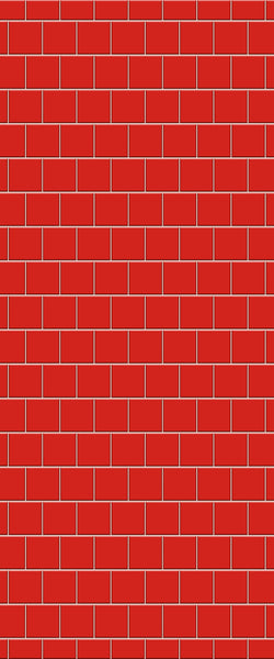 Red Large Square's Tile Acrylic Shower Wall Panel 2440mm x 1220mm ( 3mm Thick) - CladdTech