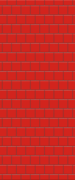 Red Large Square's Tile Acrylic Shower Wall Panel 2440mm x 1220mm ( 3mm Thick) - CladdTech