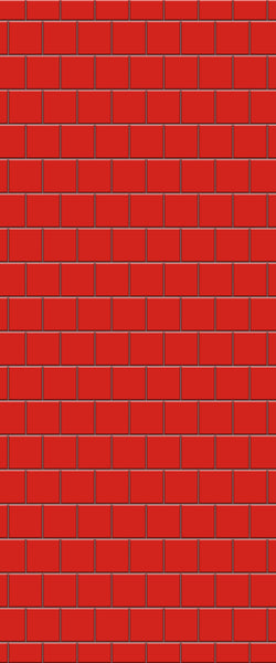 Red Large Square's Tile Acrylic Shower Wall Panel 2440mm x 1220mm ( 3mm Thick) - CladdTech