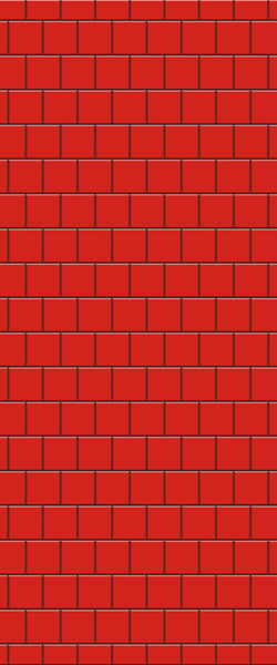 Red Large Square's Tile Acrylic Shower Wall Panel 2440mm x 1220mm ( 3mm Thick) - CladdTech