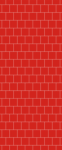 Red Large Square's Tile Acrylic Shower Wall Panel 2440mm x 1220mm ( 3mm Thick) - CladdTech