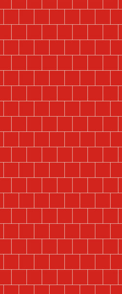 Red Large Square's Tile Acrylic Shower Wall Panel 2440mm x 1220mm ( 3mm Thick) - CladdTech
