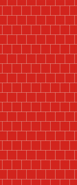 Red Large Square's Tile Acrylic Shower Wall Panel 2440mm x 1220mm ( 3mm Thick) - CladdTech