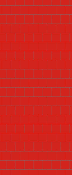 Red Large Square's Tile Acrylic Shower Wall Panel 2440mm x 1220mm ( 3mm Thick) - CladdTech