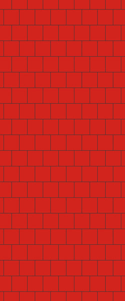 Red Large Square's Tile Acrylic Shower Wall Panel 2440mm x 1220mm ( 3mm Thick) - CladdTech