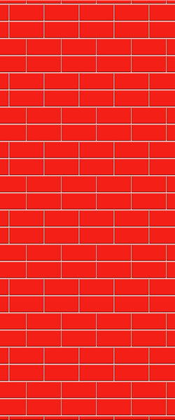 Red Brickbond Tile Acrylic Shower Wall Panel 2440mm x 1220mm ( 3mm Thick) - CladdTech