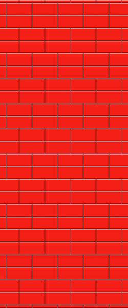 Red Brickbond Tile Acrylic Shower Wall Panel 2440mm x 1220mm ( 3mm Thick) - CladdTech