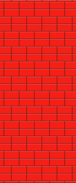 Red Brickbond Tile Acrylic Shower Wall Panel 2440mm x 1220mm ( 3mm Thick) - CladdTech