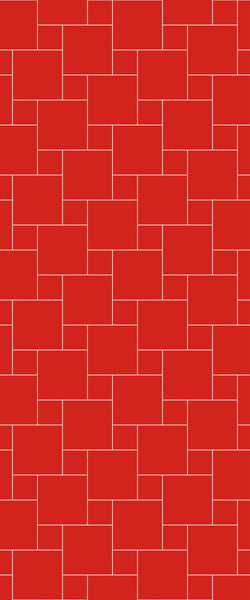 Red Pin Wheel Tile Acrylic Shower Wall Panel 2440mm x 1220mm ( 3mm Thick) - CladdTech