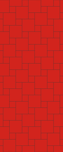Red Pin Wheel Tile Acrylic Shower Wall Panel 2440mm x 1220mm ( 3mm Thick) - CladdTech