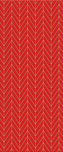 Red Chevron Tile Acrylic Shower Wall Panel 2440mm x 1220mm ( 3mm Thick) - CladdTech