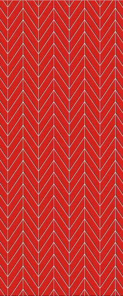Red Chevron Tile Acrylic Shower Wall Panel 2440mm x 1220mm ( 3mm Thick) - CladdTech