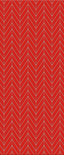 Red Chevron Tile Acrylic Shower Wall Panel 2440mm x 1220mm ( 3mm Thick) - CladdTech